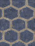 Wright wallpaper in blue color - pattern number MW31502 - by Seabrook in the Metalworks collection