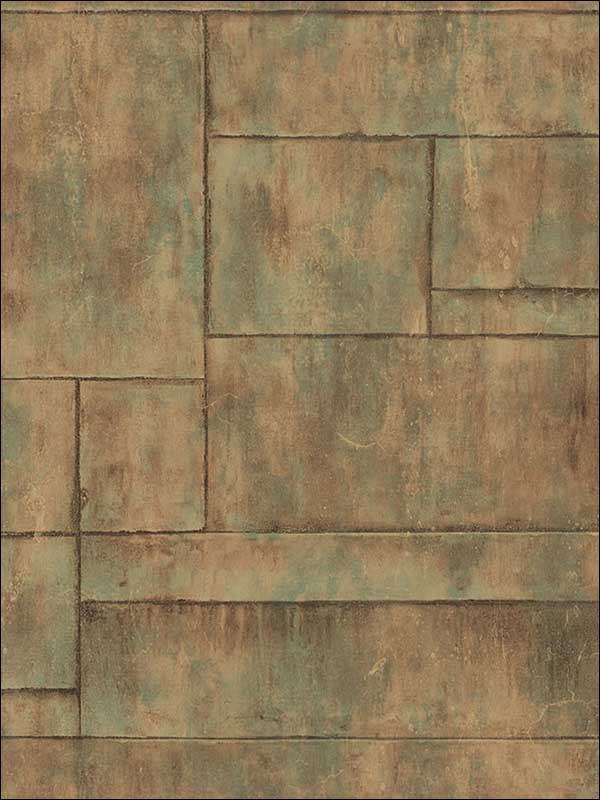 Stirling wallpaper in copper bronze color - pattern number MW31606 - by Seabrook in the Metalworks collection
