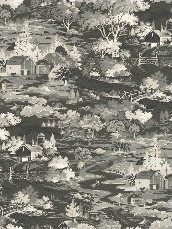 Homestead fabric in black and grey color - pattern number MH1500 - by Magnolia Home by Joanna Gaines in the Magnolia Home collection