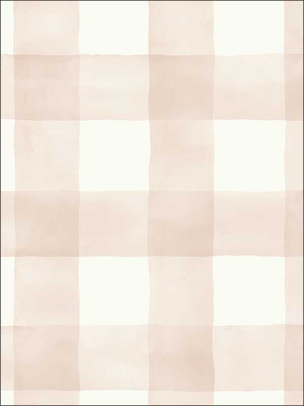 Watercolor Check fabric in pink and white color - pattern number MH1517 - by Magnolia Home by Joanna Gaines in the Magnolia Home collection