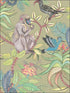 Savuti fabric in khaki multi color - pattern number 109/1005.CS.0 - by Cole and Son in the The Ardmore Collection collection