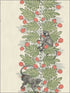 Acacia fabric in green and coral berries color - pattern number 109/11051.CS.0 - by Cole and Son in the The Ardmore Collection collection