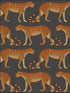 Leopard Walk wallpaper in charcoal and orange color - pattern number 109/2008.CS.0 - by Cole and Son in the The Ardmore Collection collection