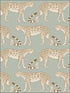 Leopard Walk wallpaper in olive and white color - pattern number 109/2009.CS.0 - by Cole and Son in the The Ardmore Collection collection