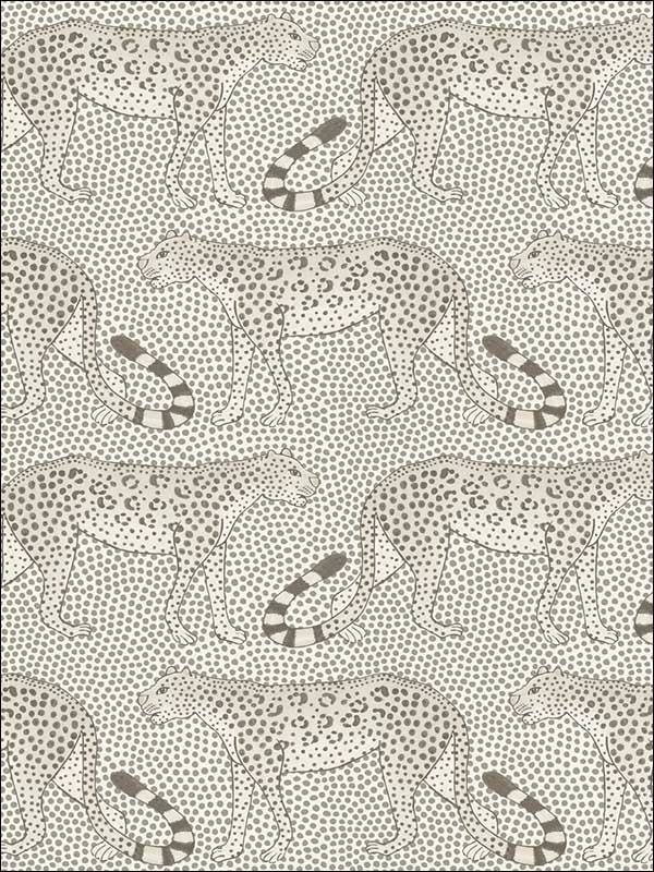 Leopard Walk wallpaper in black and white color - pattern number 109/2011.CS.0 - by Cole and Son in the The Ardmore Collection collection
