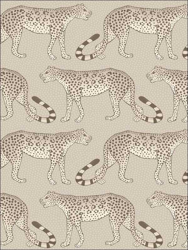 Leopard Walk wallpaper in stone color - pattern number 109/2012.CS.0 - by Cole and Son in the The Ardmore Collection collection