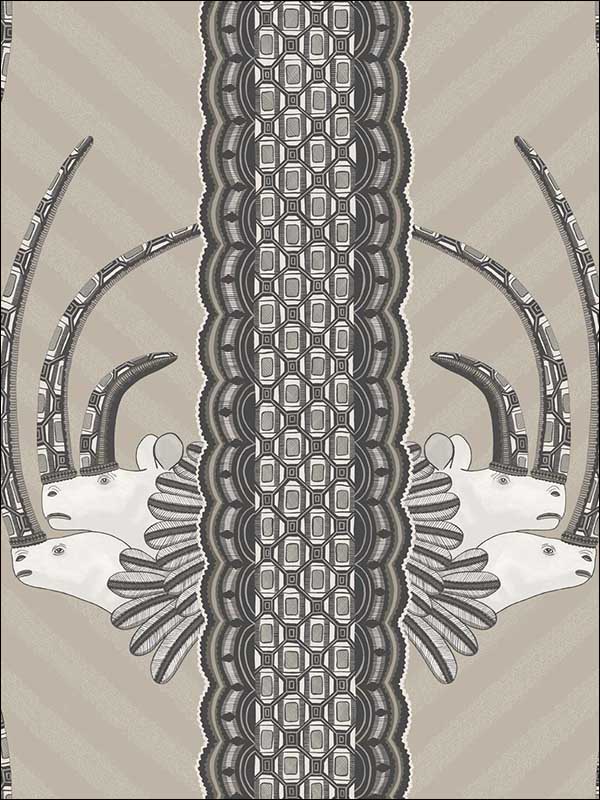 Jabu wallpaper in linen and black color - pattern number 109/3013.CS.0 - by Cole and Son in the The Ardmore Collection collection