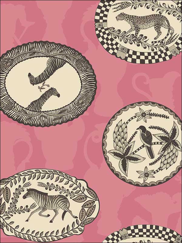 Matrinah wallpaper in pink color - pattern number 109/4023.CS.0 - by Cole and Son in the The Ardmore Collection collection