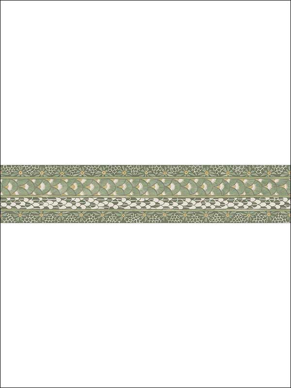 Ardmore Border border in olive color - pattern number 109/5024.CS.0 - by Cole and Son in the The Ardmore Collection collection