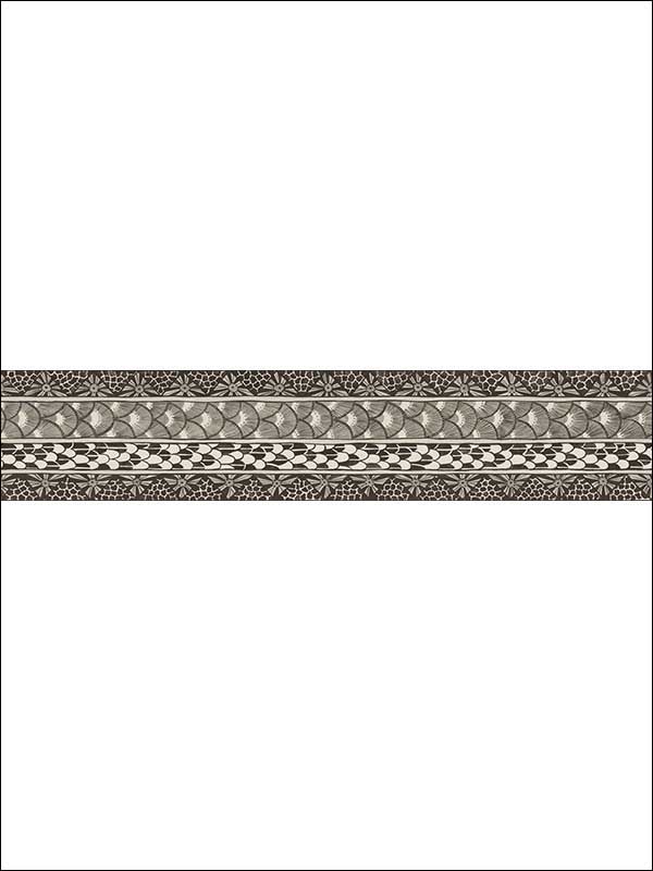 Ardmore Border border in black and white color - pattern number 109/5025.CS.0 - by Cole and Son in the The Ardmore Collection collection