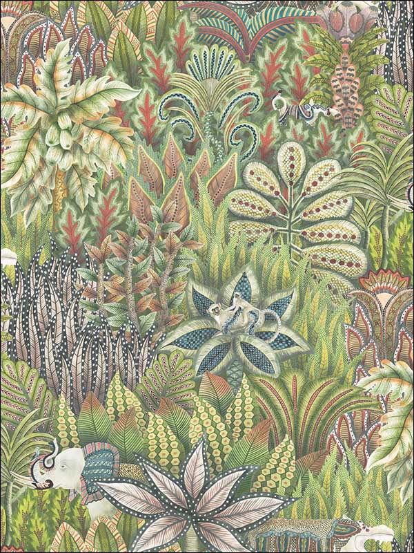 Singita wallpaper in green color - pattern number 109/7034.CS.0 - by Cole and Son in the The Ardmore Collection collection