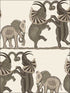 Safari Dance fabric in neutral and charcoal color - pattern number 109/8036.CS.0 - by Cole and Son in the The Ardmore Collection collection