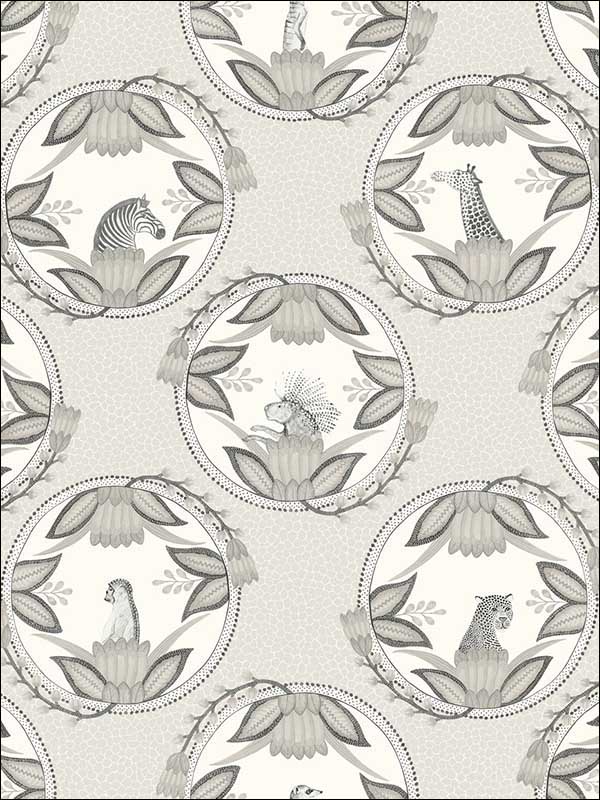 Ardmore Cameos wallpaper in grey color - pattern number 109/9044.CS.0 - by Cole and Son in the The Ardmore Collection collection