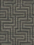 Faux Grasscloth Greek Key fabric in black color - pattern number TL30200 - by Pelican Prints in the Rittenhouse Square collection