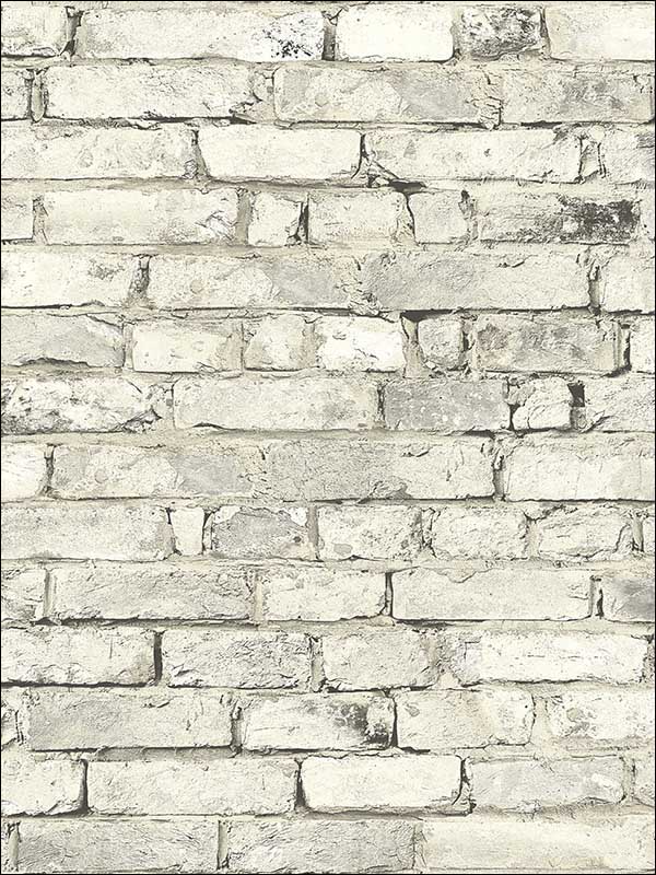 Brick wallpaper in gray color - pattern number TL31705 - by Pelican Prints in the Rittenhouse Square collection