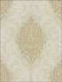 Damask wallpaper in gold color - pattern number TL32506 - by Pelican Prints in the Rittenhouse Square collection