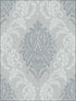 Damask wallpaper in gray color - pattern number TL32600 - by Pelican Prints in the Rittenhouse Square collection