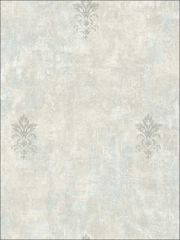 Vintage Fleur de lis wallpaper in umber color - pattern number MV81008 - by Wallquest in the Vintage Home II collection