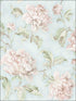 Vintage Floral Trail fabric in spring blue color - pattern number MV81501 - by Wallquest in the Vintage Home II collection