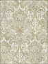 Distressed Damask fabric in gilded color - pattern number MV81707 - by Wallquest in the Vintage Home II collection