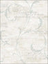 Vintage Scroll fabric in vintage blue color - pattern number MV82108 - by Wallquest in the Vintage Home II collection