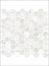 Hexagon Marble Peel and Stick Backsplash Tiles fabric in white and grey color - pattern number NH2359 - by Brewster in the Peel and Stick Backsplash Tiles collection