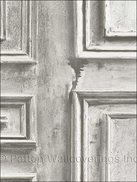 Weathered Wood Panel wallpaper in dark grey color - pattern number LL36211 - by Patton Norwall in the Illusions 2 collection