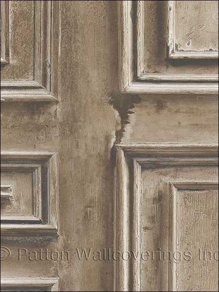 Weathered Wood Panel wallpaper in tan color - pattern number LL36212 - by Patton Norwall in the Illusions 2 collection