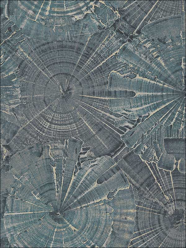 Opal wallpaper in navy and silver color - pattern number CR76002 - by Carl Robinson in the Carl Robinson 15 Sea Glass collection