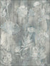 Orford wallpaper in cerulean and silver color - pattern number CR76402 - by Carl Robinson in the Carl Robinson 15 Sea Glass collection