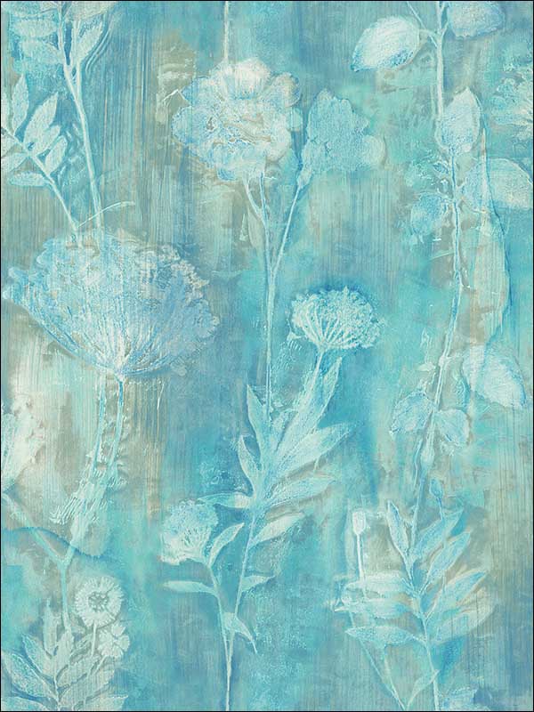 Orford wallpaper in blue green and powder color - pattern number CR76404 - by Carl Robinson in the Carl Robinson 15 Sea Glass collection