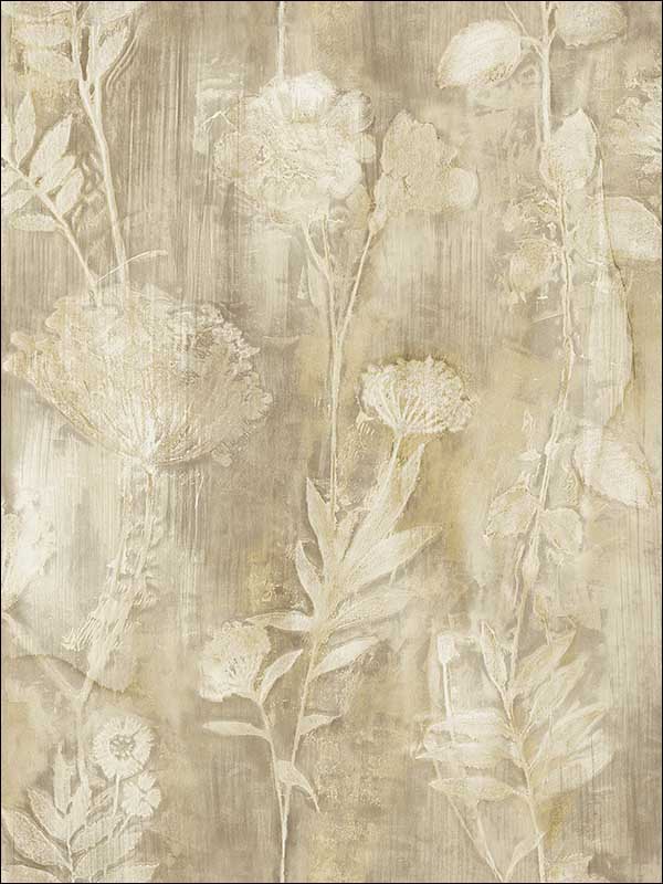Orford wallpaper in gold and taupe color - pattern number CR76406 - by Carl Robinson in the Carl Robinson 15 Sea Glass collection