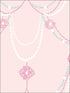 Dressed Up Drape wallpaper in blush and teal color - pattern number FA40701 - by Seabrook in the Playdate Adventure collection