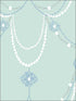Dressed Up Drape wallpaper in teal and periwinkle color - pattern number FA40704 - by Seabrook in the Playdate Adventure collection