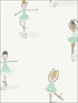 Tiny Dancers wallpaper in teal and white color - pattern number FA40804 - by Seabrook in the Playdate Adventure collection