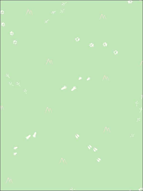 Follow the Leader wallpaper in mint and white color - pattern number FA41305 - by Seabrook in the Playdate Adventure collection
