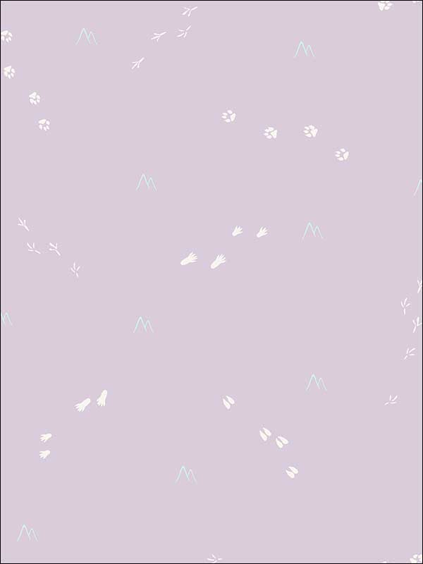 Follow the Leader wallpaper in lilac and white animal color - pattern number FA41309 - by Seabrook in the Playdate Adventure collection