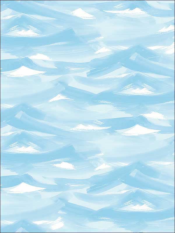 Drift Away wallpaper in white and sky blue color - pattern number FA42106 - by Seabrook in the Playdate Adventure collection