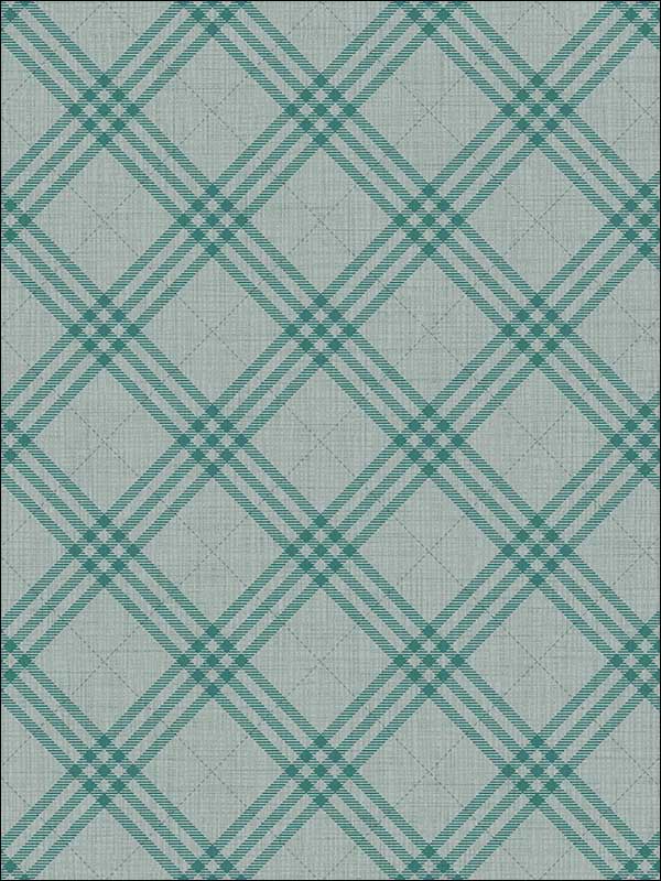 Diagonal Plaid wallpaper in gray and ocean blue color - pattern number FA42508 - by Seabrook in the Playdate Adventure collection