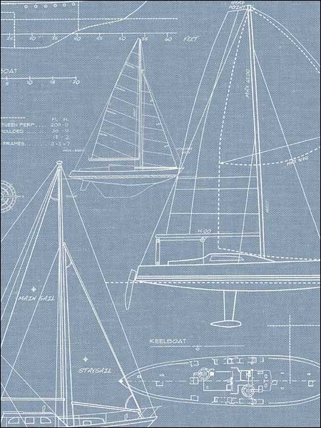 Cape Cod Boats wallpaper in 51402 color - pattern number TH51402 - by Pelican Prints in the Destination USA collection