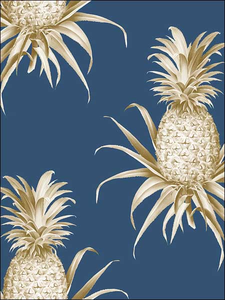 Florida Pineapples wallpaper in 52012 color - pattern number TH52012 - by Pelican Prints in the Destination USA collection