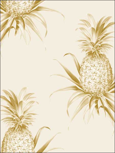 Florida Pineapples wallpaper in 52017 color - pattern number TH52017 - by Pelican Prints in the Destination USA collection
