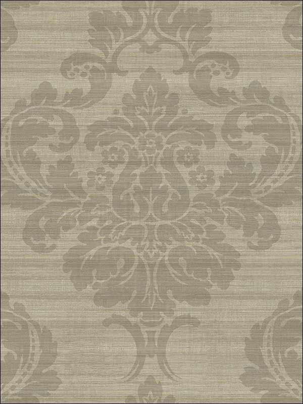 Grasscloth Look Damask Stria Textured wallpaper in 10906 color - pattern number RC10906 - by Wallquest in the Textures 27 in Type II Wallcoverings collection