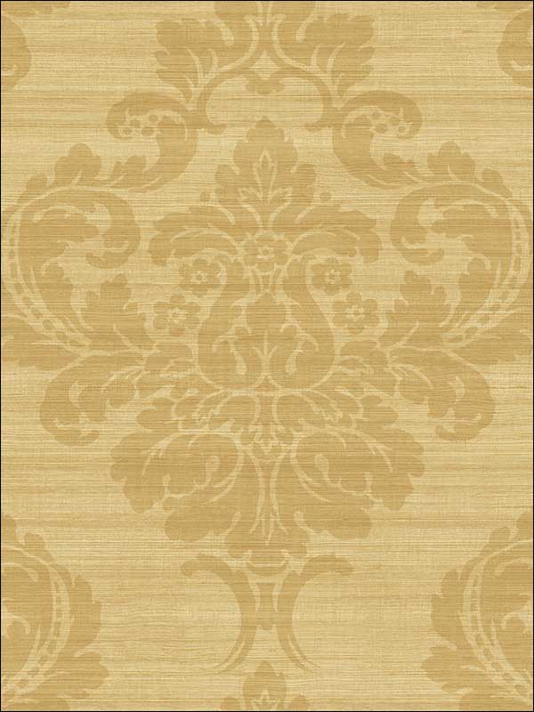Grasscloth Look Damask Stria Textured wallpaper in 10907 color - pattern number RC10907 - by Wallquest in the Textures 27 in Type II Wallcoverings collection