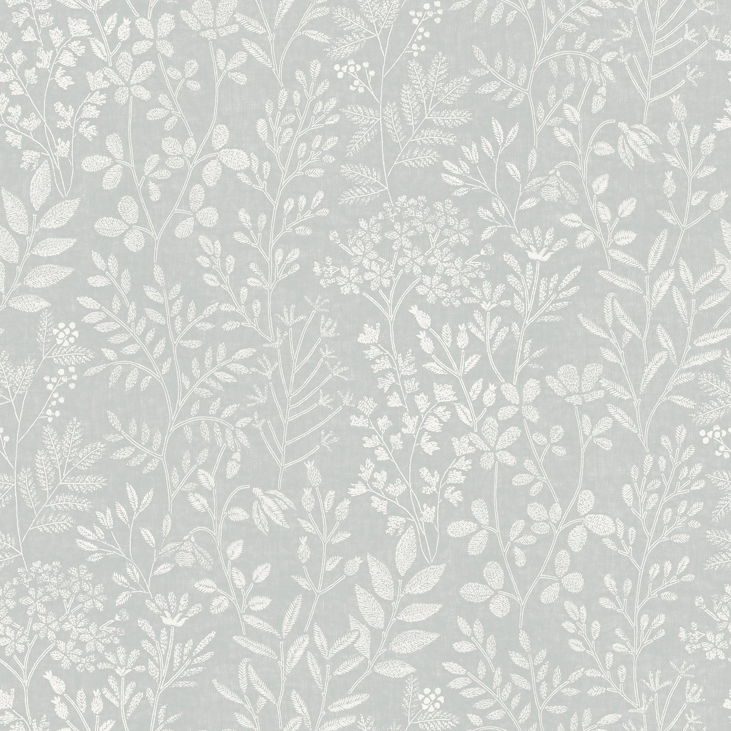 Branched Leaves All-over Wallpaper in grey color - pattern number KR205001 - by Grandeco in the Karuna collection