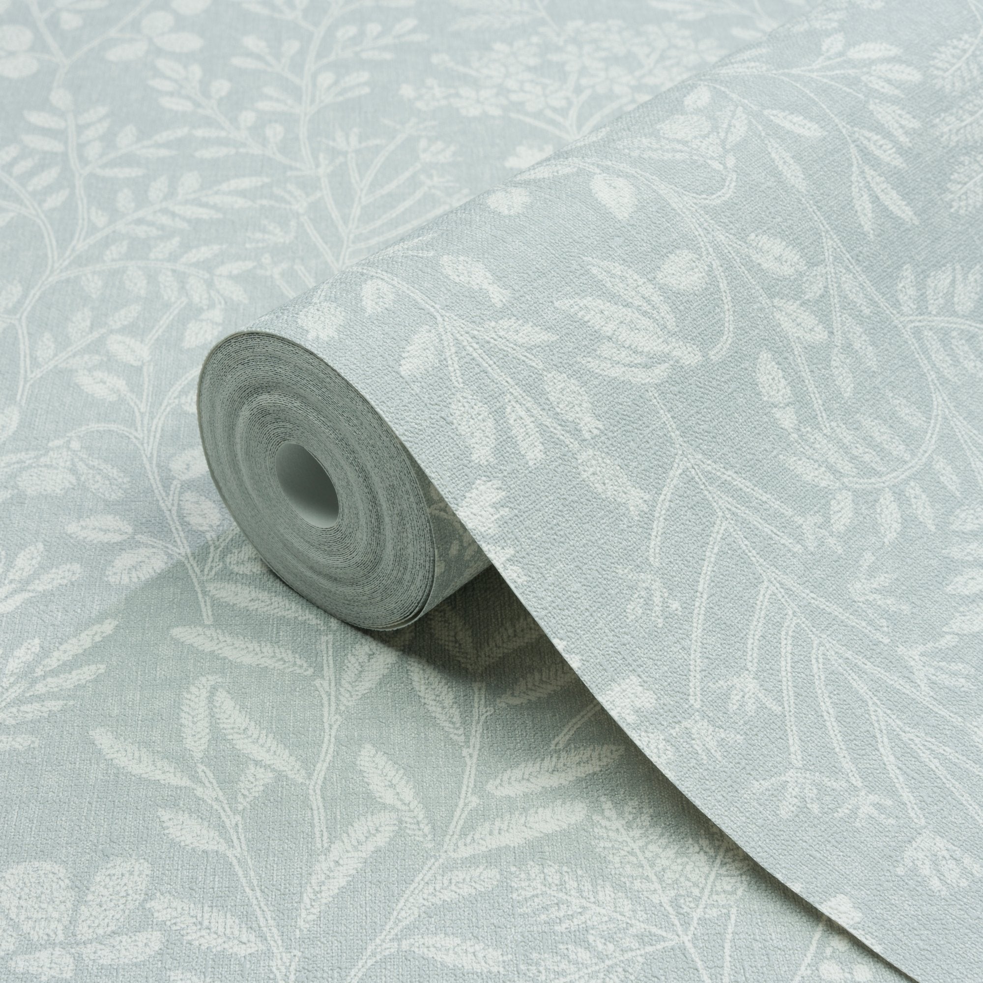 Branched Leaves All-over Wallpaper in grey color - pattern number KR205001 - by Grandeco in the Karuna collection