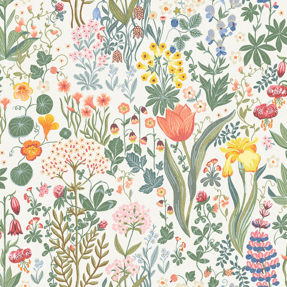 Blomsterhav wallpaper in multi color - pattern number 2053 - by Schumacher in the Borastapeter collection
