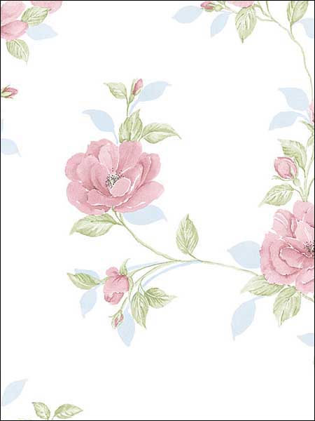 In Register Rose Trail fabric in cream beige pink blue green color - pattern number IM36403 - by Patton Norwall in the Silk Impressions 2 collection