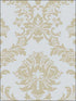 In Reg Classic Damask fabric in blue metallic gold color - pattern number IM36405 - by Patton Norwall in the Silk Impressions 2 collection
