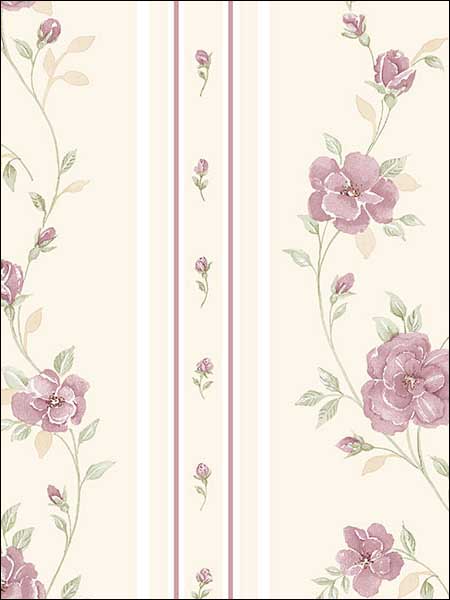 In Register Rose Stripe fabric in cream pink green color - pattern number IM36410 - by Patton Norwall in the Silk Impressions 2 collection